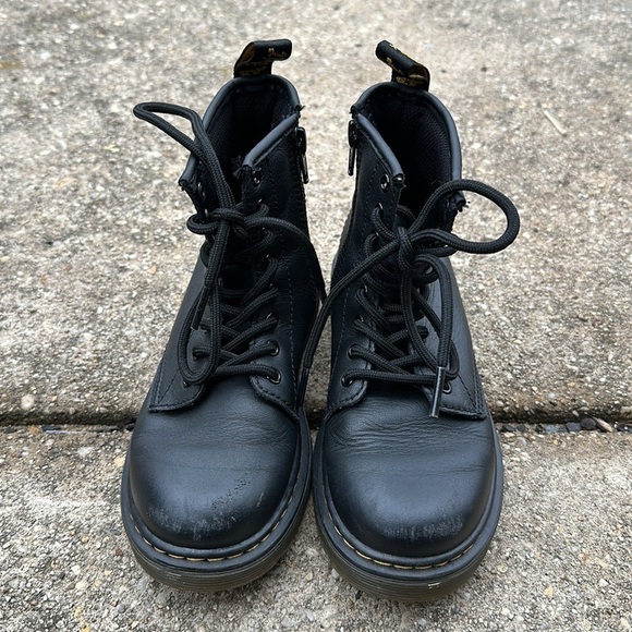 Dr. MartensKids' 1460 Softy T Leather Lace-Up Combat Boots Size US 1 - Picture 2 of 8